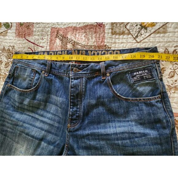 Parish Mens Blue Straight Leg Denim Jeans‎ Size 42x32 - Picture 11 of 12